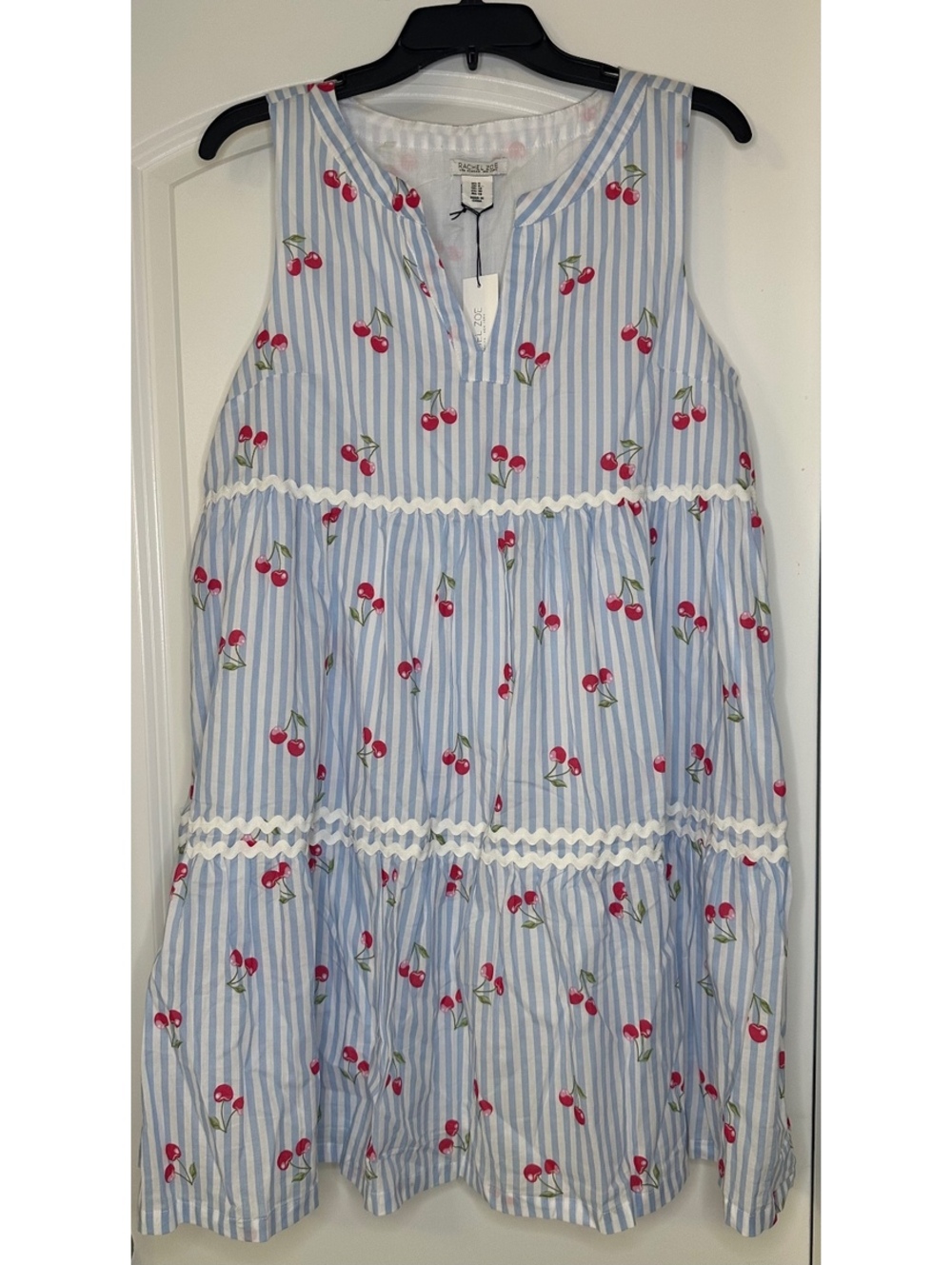 NWT Rachel Zoe Mommy + Me Striped Cherry Print Sleeveless Dress Size